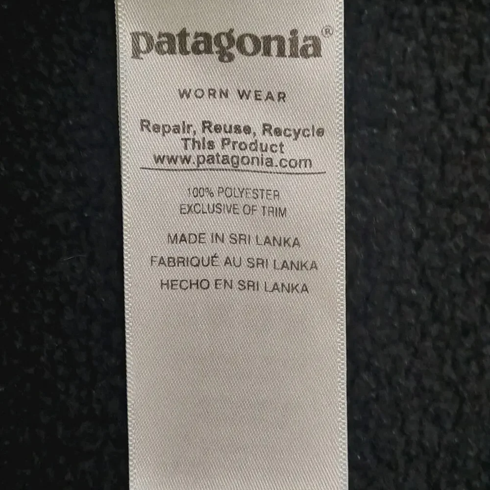 Patagonia Mens Better Sweater XXL Vest Full Zip Black